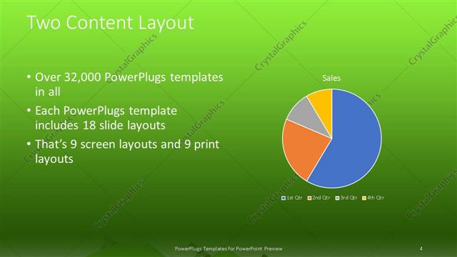 Two Content presentation slide layout