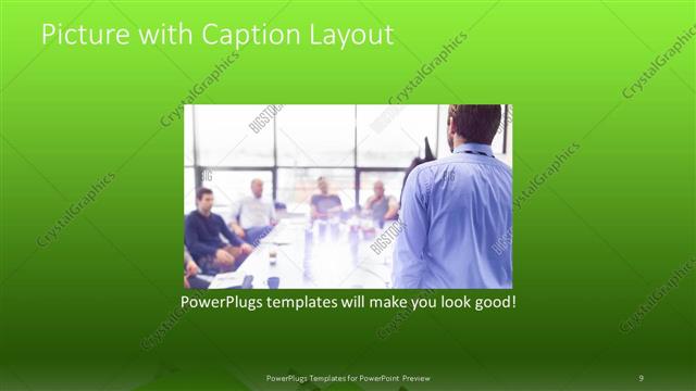 Picture with Caption presentation slide layout