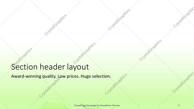 Section Header presentation slide layout