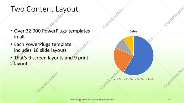 Two Content presentation slide layout