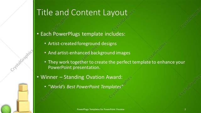 Title and Content presentation slide layout