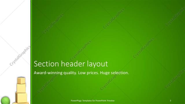 Section Header presentation slide layout