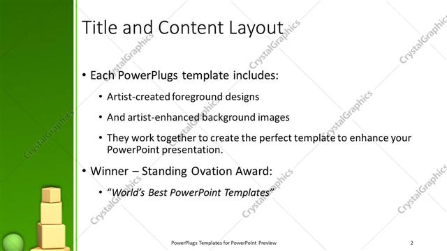 Title and Content presentation slide layout