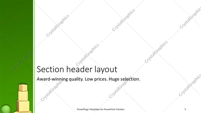 Section Header presentation slide layout
