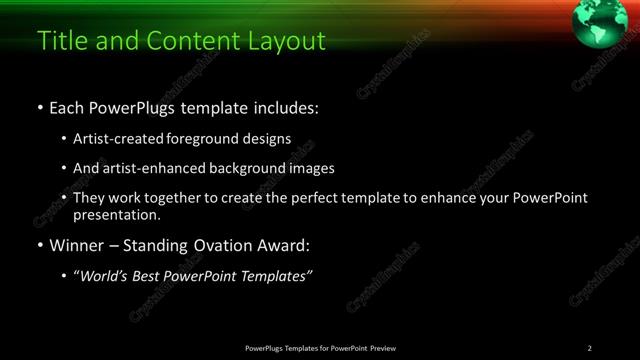 Title and Content presentation slide layout