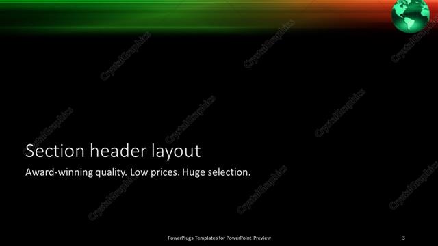 Section Header presentation slide layout