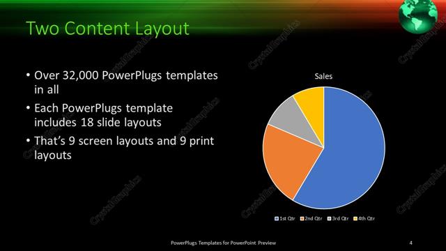 Two Content presentation slide layout