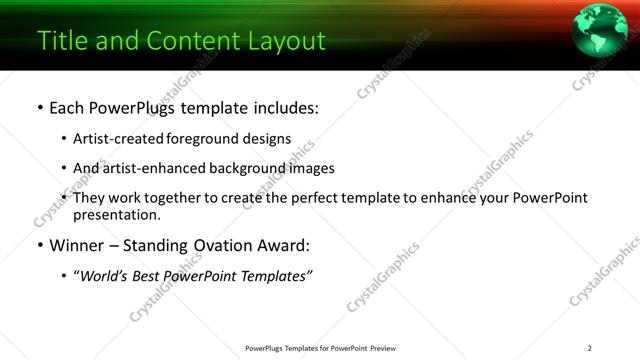 Title and Content presentation slide layout