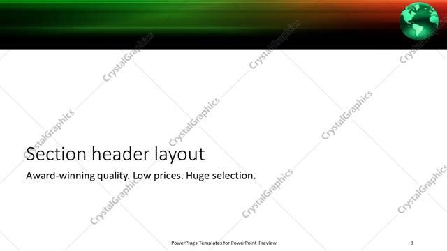 Section Header presentation slide layout