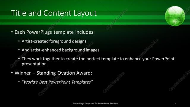 Title and Content presentation slide layout
