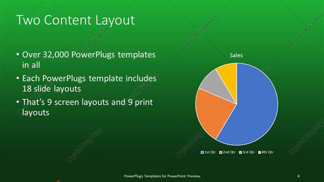 Two Content presentation slide layout