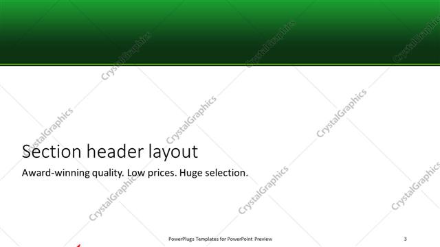 Section Header presentation slide layout