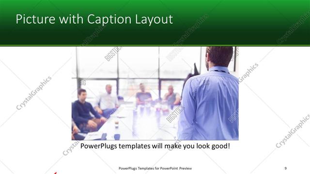 Picture with Caption presentation slide layout