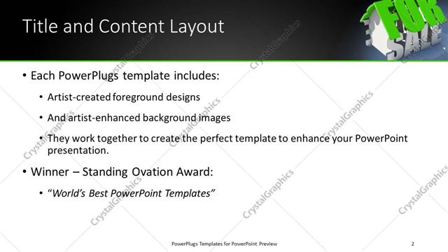 Title and Content presentation slide layout