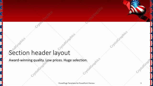 Section Header presentation slide layout