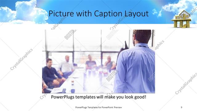 Picture with Caption presentation slide layout