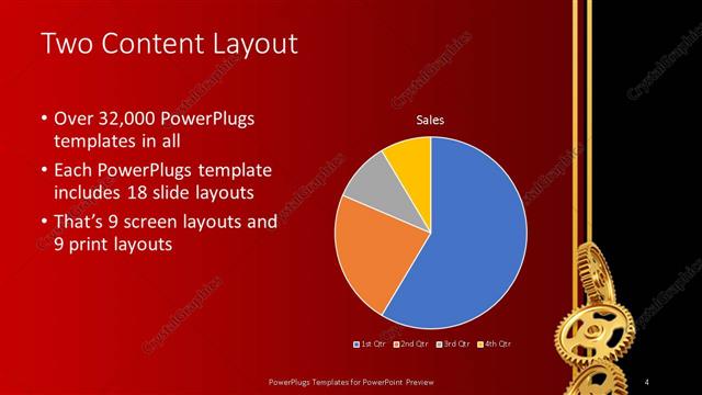 Two Content presentation slide layout