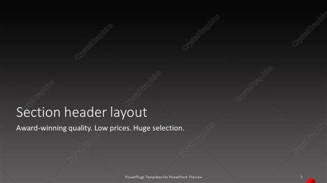 Section Header presentation slide layout