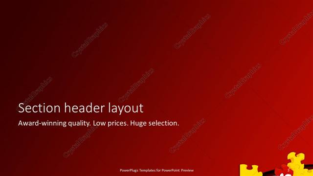 Section Header presentation slide layout