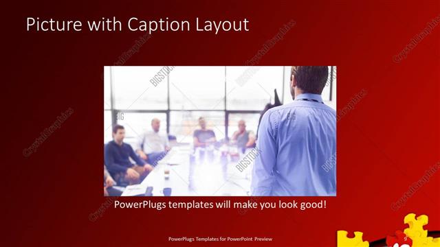Picture with Caption presentation slide layout