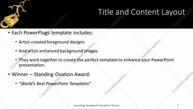 Title and Content presentation slide layout