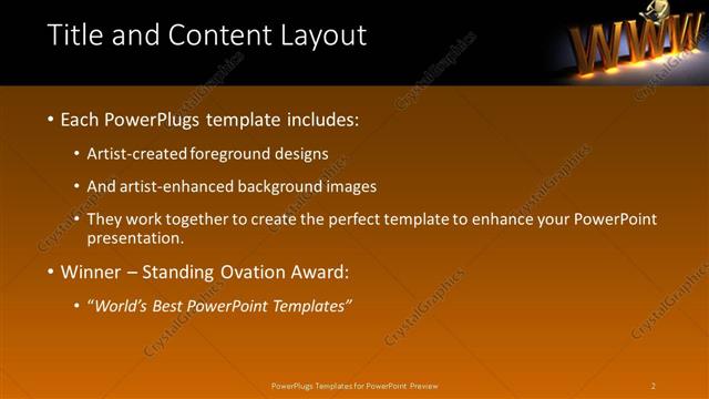 Title and Content presentation slide layout