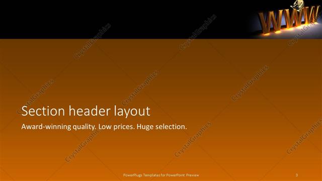 Section Header presentation slide layout
