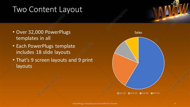 Two Content presentation slide layout