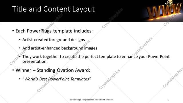 Title and Content presentation slide layout