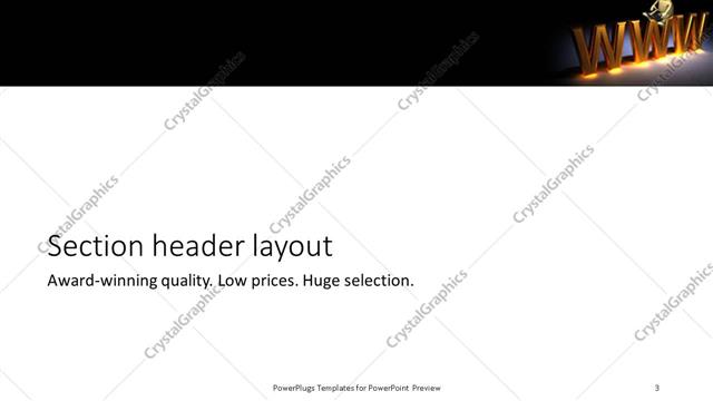 Section Header presentation slide layout