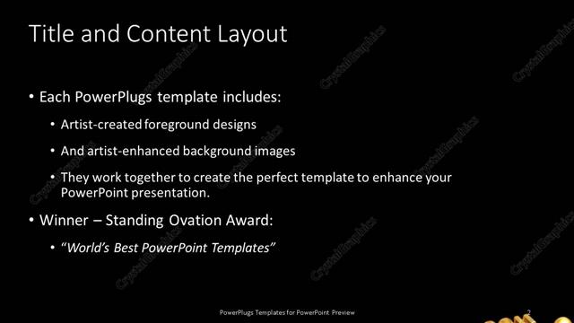 Title and Content presentation slide layout