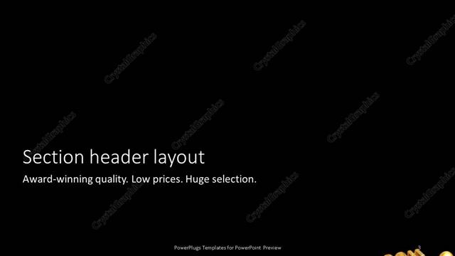 Section Header presentation slide layout