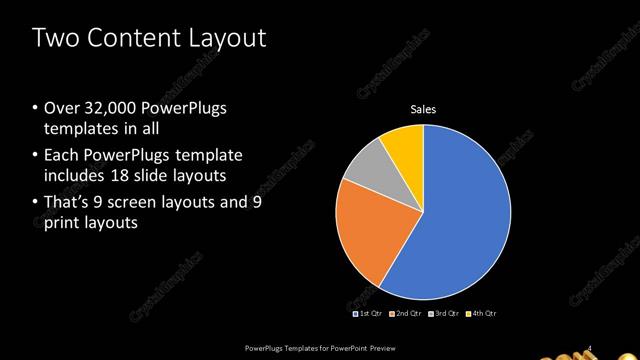 Two Content presentation slide layout