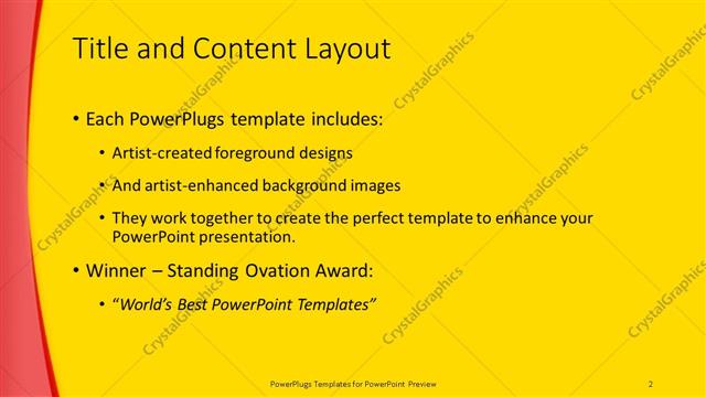 Title and Content presentation slide layout