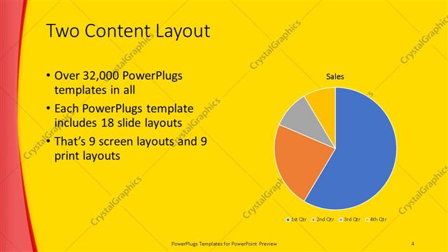 Two Content presentation slide layout