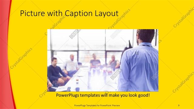 Picture with Caption presentation slide layout