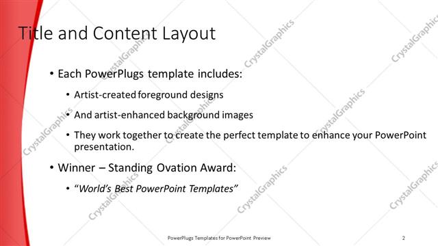 Title and Content presentation slide layout