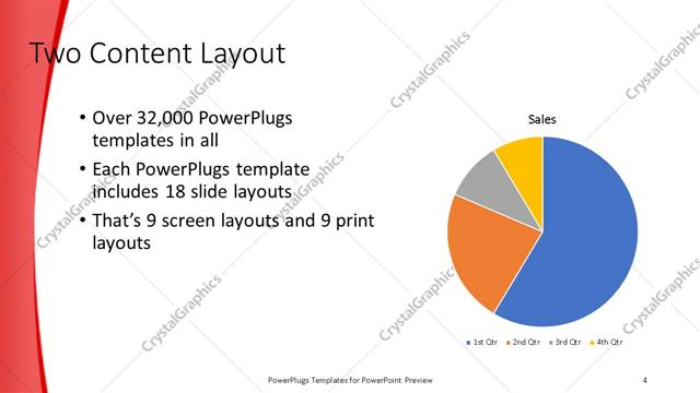 Two Content presentation slide layout
