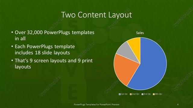 Two Content presentation slide layout