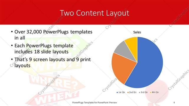 Two Content presentation slide layout