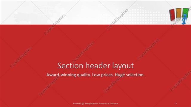 Section Header presentation slide layout