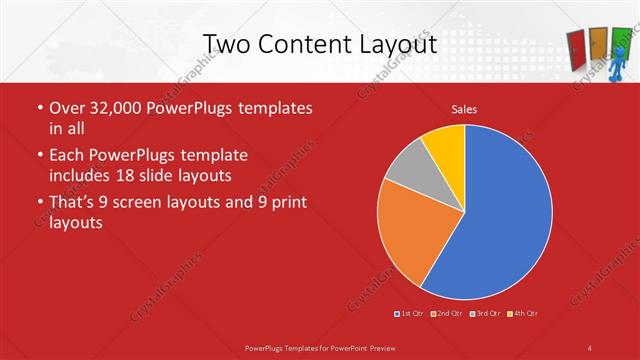 Two Content presentation slide layout