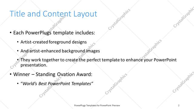 Title and Content presentation slide layout