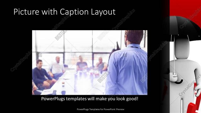 Picture with Caption presentation slide layout