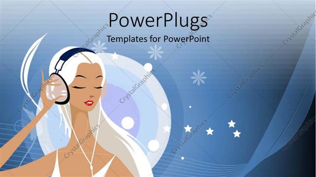  Presentation with character - A 3D human character in white wearing a large headset