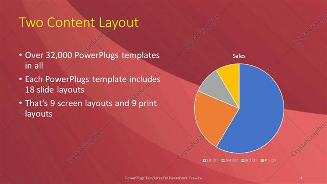 Two Content presentation slide layout