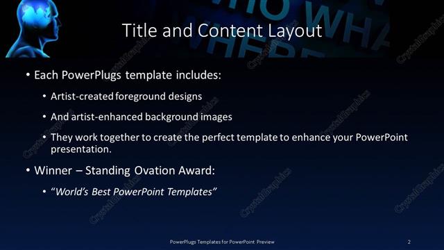 Title and Content presentation slide layout