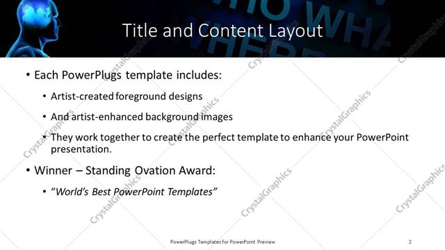 Title and Content presentation slide layout