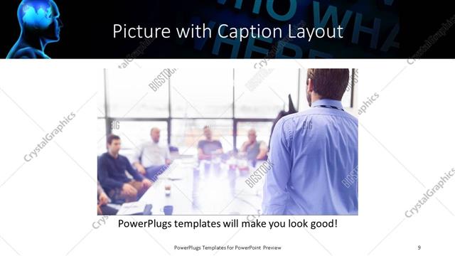 Picture with Caption presentation slide layout