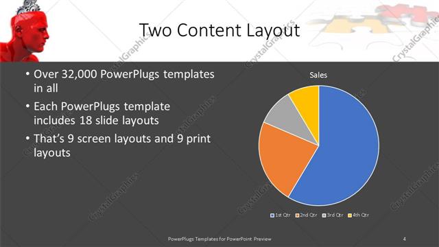 Two Content presentation slide layout